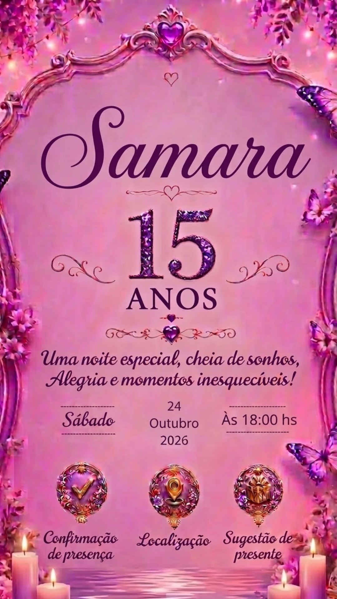 Informações e Botões - Samara