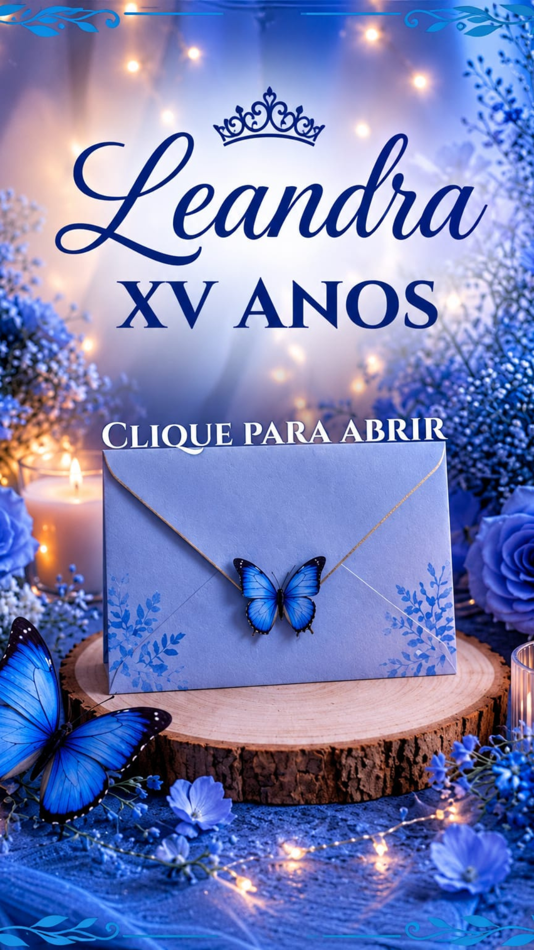 Capa Convite Leandra 15 Anos