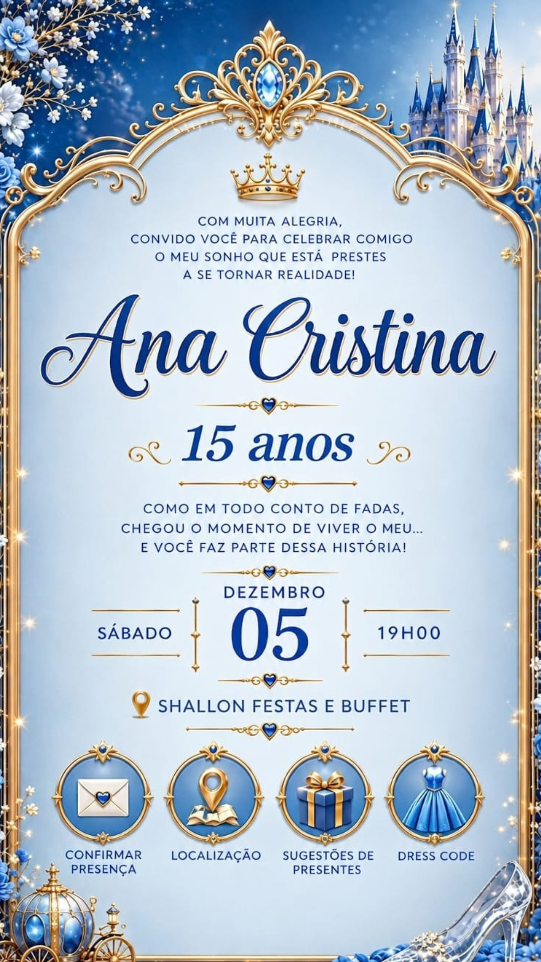Informações e Botões - Ana Cristina